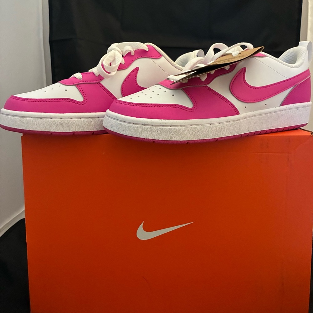 Nike Dunks White and Pink Low-Top Sneakers